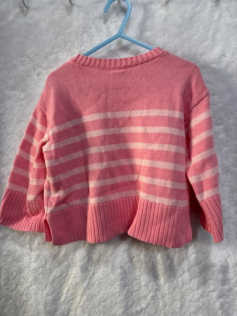 Baby gap crew neck sweater toddler girl size 2T oversized Pink striped